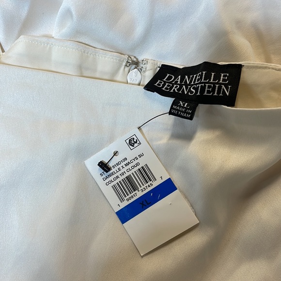 NWT pistachio green satin mini double square Danielle Bernstein puff sleeves XL - Picture 15 of 16